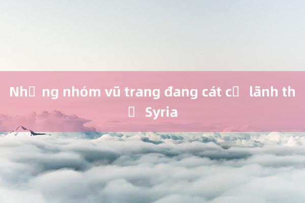 Những nhóm vũ trang đang cát cứ lãnh thổ Syria