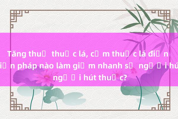 Tăng thuế thuốc lá, cấm thuốc lá điện tử hay biện pháp nào làm giảm nhanh số người hút thuốc?