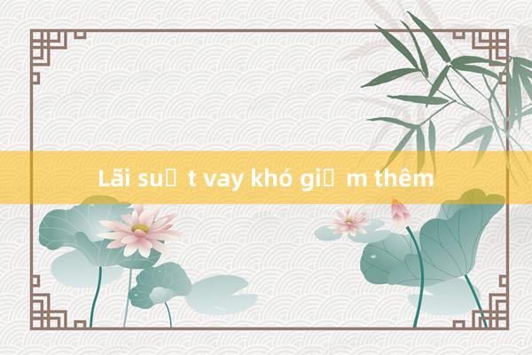 Lãi suất vay khó giảm thêm